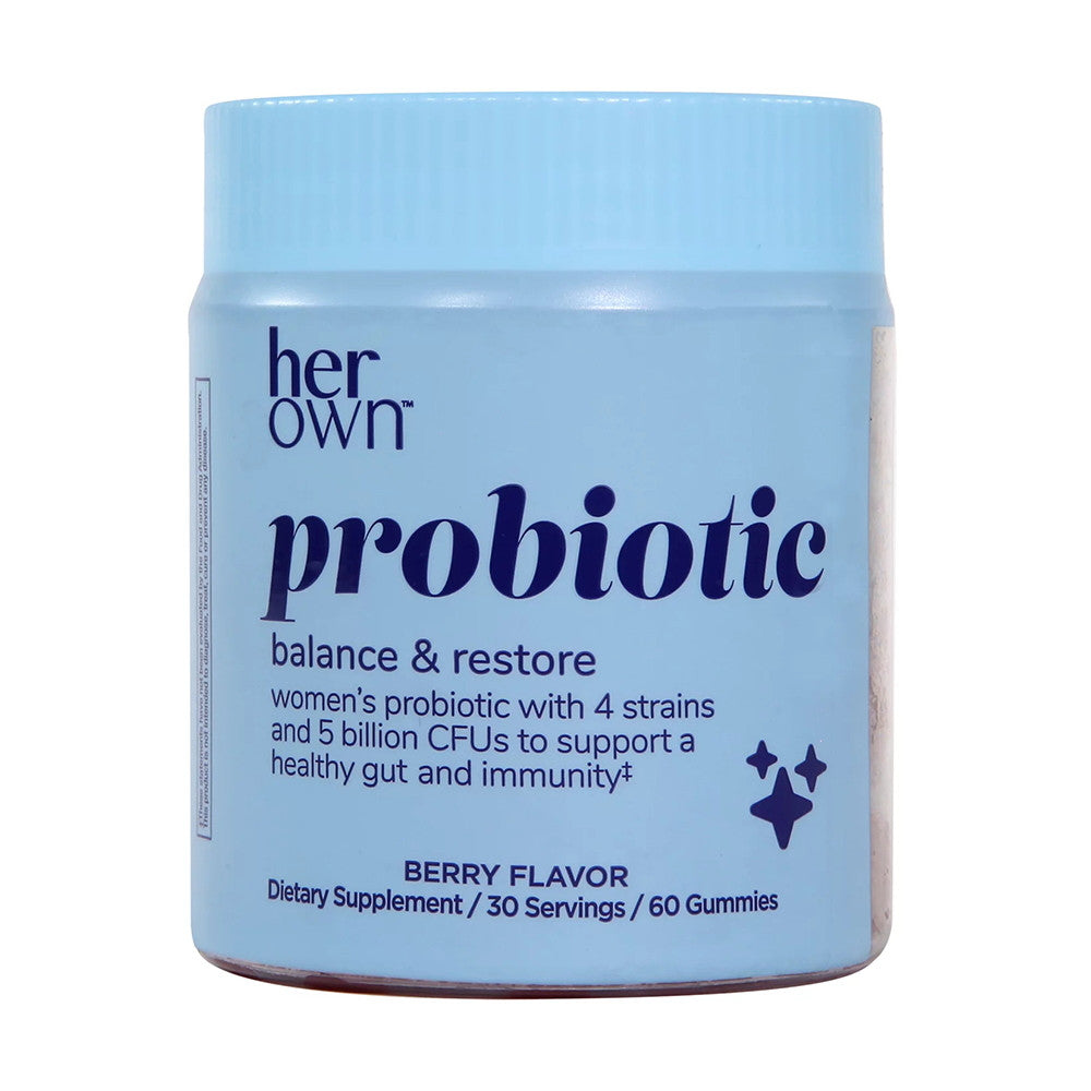 Her Own Probiotic Prebiotic Gummy, Berry Flavor, 30 Servings, 60 Ea